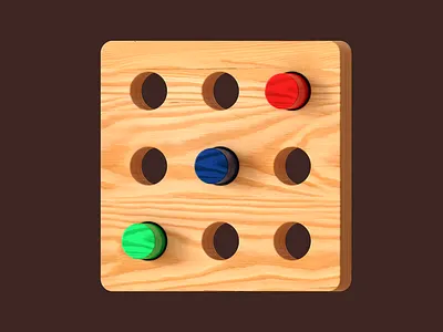 Wooden Pegboard c4d cgi cinema4d pegboard render wood