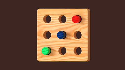 Wooden Pegboard c4d cgi cinema4d pegboard render wood