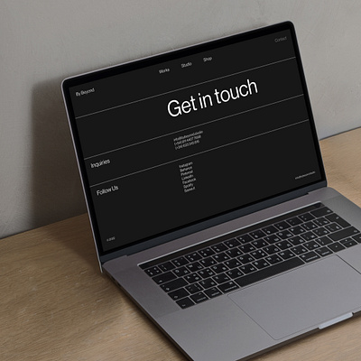 By Beyond Web Launch black and white branding clean computer design editorial editorial design editorial layout graphic design minimal mockup typography ui web design web design layout website