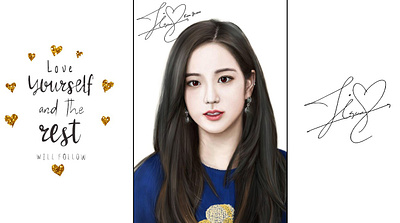 Smudge Cartoon Style blackpink design graphic design illustration jisoo kim jisoo painting smudge art vector