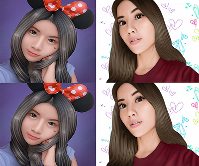 Smudge Cartoon Style cartoon cute design female graphic design illustration painting smudge smudge art vector