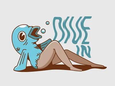 Reverse Mermaid character design creature creature design fish illustration mascot mermaid pinup reverse mermaid vector