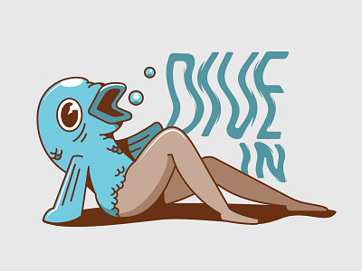 Reverse Mermaid character design creature creature design fish illustration mascot mermaid pinup reverse mermaid vector