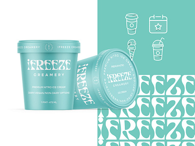 Ice Cream Branding & Packaging Design blue brand design branding dessert food food branding food packaging food packaging design ice cream icecream inspiration packaging