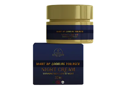 Cosmetic Packaging / Label Design / Cover Design blue box box packaging classic cosmetic cosmetic packaging gold jar jar label label label design luxury night cream packaging design product label product packaging