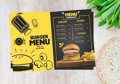 Restaurant Menu Design design design brochure graphic design illustration menu design mockup product design restaurant template
