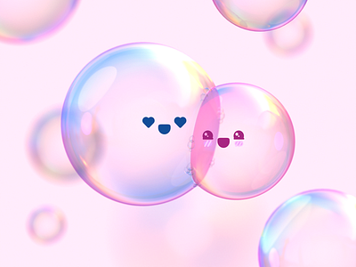 Acquaintance 2d 3d balloons blender blenderrender bubbles character cycles design graphic design icon illustration logo meet render rose soap story ui web