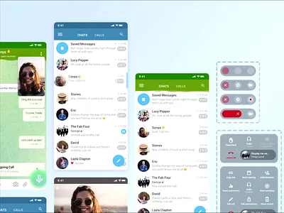 Telegram design contest android animation calls chat contest design figma mobile telegram tg ui ux video call