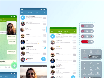 Telegram design contest android animation calls chat contest design figma mobile telegram ui ux video call