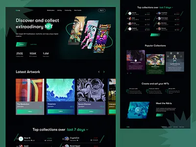 NFT Marketplace Website blockchain ethereum ui ux