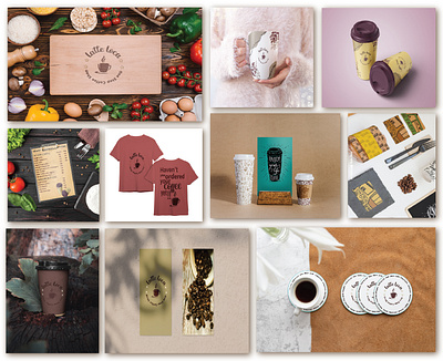 Mood Board for a cafe adobe branding design graphic design illustration logo typography ui ux vector