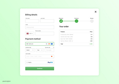 Checkout page popup checkout dailyui desig popup ui ux website