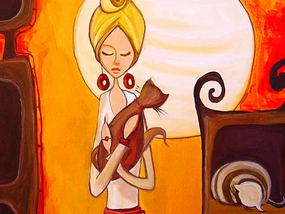 Cat Therapy art art print design illustration paintings