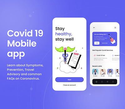 Covid 19 Mobile App branding component design design graphic design illustration logo mobile design mockup ui ux