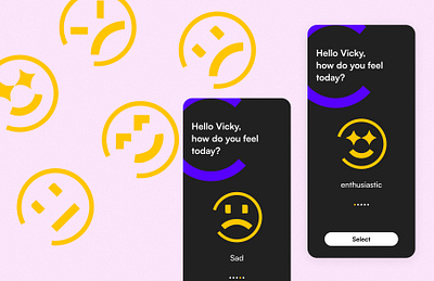 Mood tracker Filmood UX/UI app design figma illustration interface mood mood tracker ui ux