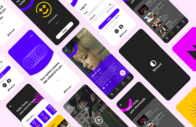 mood tracker UX/UI app cinema design figma graphic design illustration interface mobile sketch ui ux