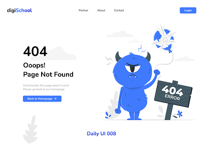 Daily UI 008 | 404 Page 404 404 page daily ui digischool education
