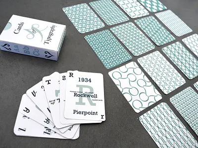 Type cards cards design print typography