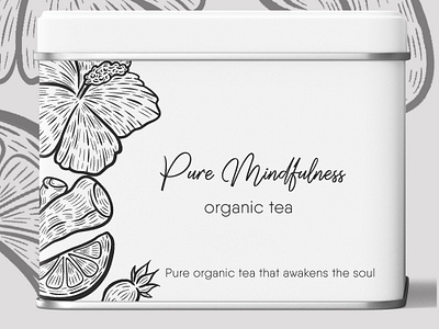 Organic Tea Packaging Design botany design drawing flowers illustraion line natural organic packaging tea