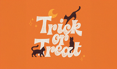 Halloween Lettering cats halloween hand lettering lettering moon procreate lettering spooky stars