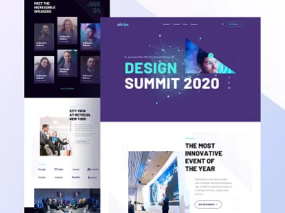 Landing Page for Event. conference conference design creative design dashboard event event app event template homepage landingpage minimalistic trendy ui web design webapp website