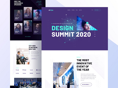 Landing Page for Event. conference conference design creative design dashboard event event app event template homepage landingpage minimalistic trendy ui web design webapp website