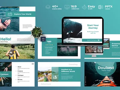 Douland Travel Presentation business clean company corporate identity modern powerpoint powerpoint template ppt pptx presentation presentation template template