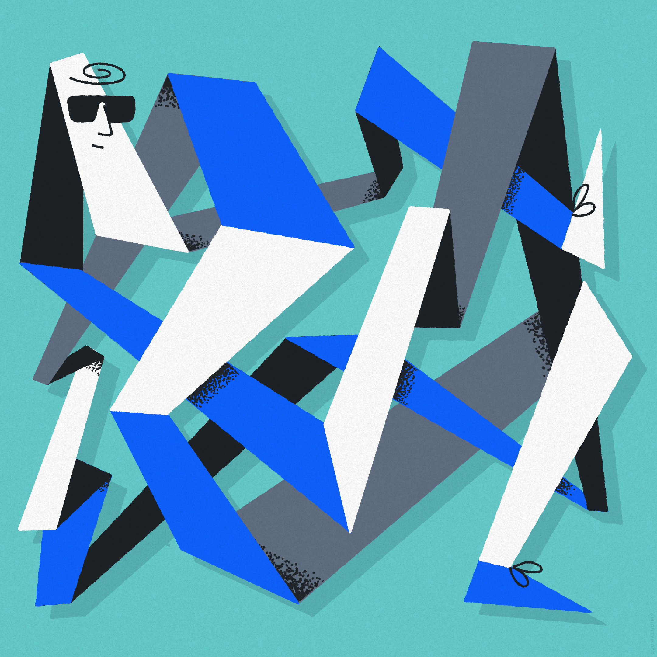 Last Legs abstract hand drawn illustration legs mightymoss