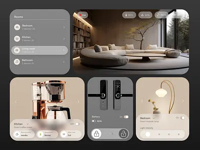 Smart home IoT UI exploration figma minimalism product design smarthome ui