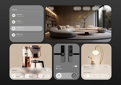 Smart home IoT UI exploration figma minimalism product design smarthome ui