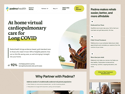 Padma Health - Heart Care Website animation cardio plan check up consulting cure doctors elderly health heart care heart failure home care illustration landing page medical aid medicine patients treatment ux virtual support wellbeing