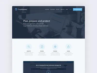 TrackMyRisks branding design flat icon minimal ui ux web