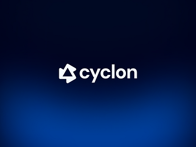 Cyclon – Logo Design blue branding design flat geometric geometry glow graphic design logo minimal minimalism minimalist saas shapes triangle