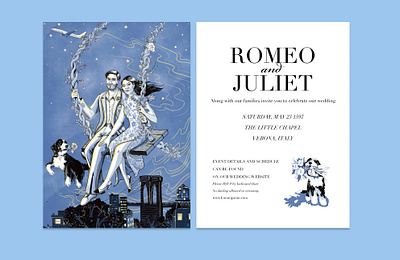Wedding Invite design graphic design illustration pets portraiture wedding