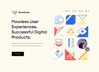 Portfolio Design Hero Exploration design digital products hero illustration pattern portfolio website