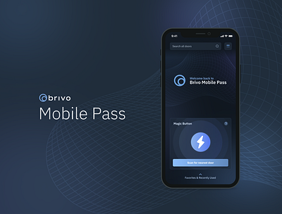 Brivo Mobile Pass brivo dark ui door ibm plex logo mobile mobile app mobile design mobile ui smart lock