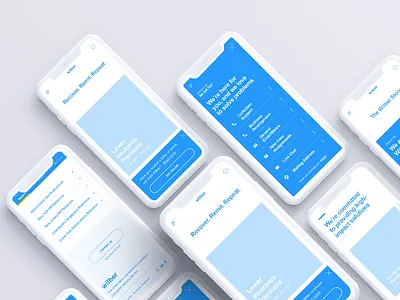 Mobile Website WireFrame - Mockup - Adobe XD