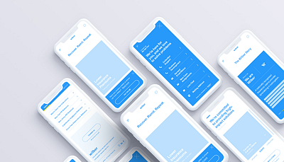 Mobile Website WireFrame - Mockup - Adobe XD