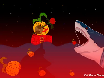 Shark vs Pumpkin art ben cartoon design fight graphic design motion graphics photoshop pumpkin pumpkin ben shark