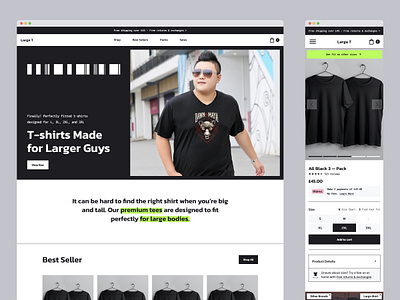 Large T clean design ecommerce figma intarface minimal shopify ui ui design ux ux design ux ui uxui web web design webdesign website