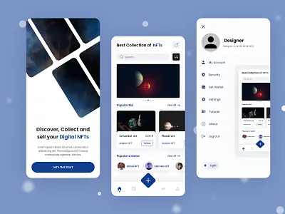 NFT Mobile App UI andriod btc design ios mobile app nft startup trade ui ui design