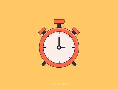 Flat Clock Illustration - 100 Illustrations Challenge clock design flat illustration