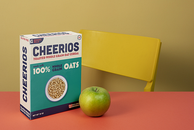 Cheerios Cereal Re-Design | Dribbble Weekly Warm-Up branding cereal cereal box cheerios design dribbbleweeklywarmup glutenfree graphic design logo packaging product design redesign