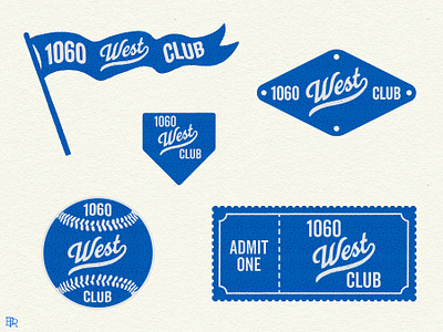 1060 West Club_BRD_4-27-22 baseball design logo retro vintage