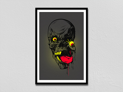 Danger art artwork danger drawing illustration panting photoshop skull vector