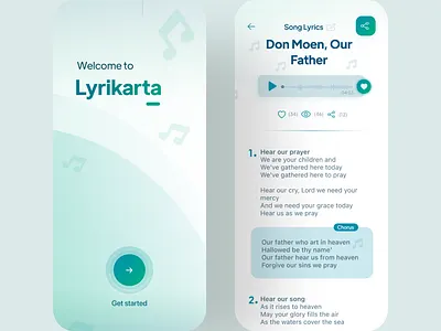 Lyrikarta - Personal Song's Lyrics Manager design graphic design ui ux ux design