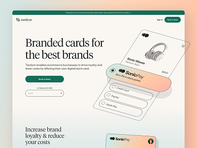 Tandym | Webflow Marketing Site fintech gradient isometric marketing site tandym webflow