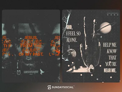 Free Me, Near Me christian church design collage dark instagram jesus prayer social media space sunday social xerox zine