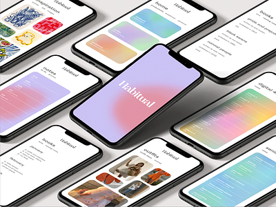 Habitual App app design ui ux xd