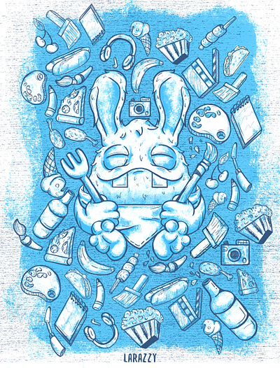 Food and draw caracter design food graphic design illustration monster paint